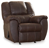 Ashley Walnut McGann Rocker Recliner - Faux Leather | Home Elegance USA