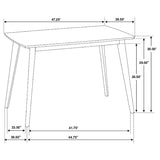 Dining Table - Kersey Dining Table with Angled Legs Chestnut