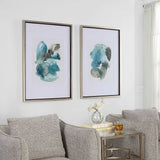 Blueprints Watercolor Prints (Set of 2) - Light Blue / White by Uttermost - View 3