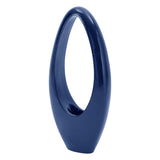Mandolin Large Floor Vase Sculpture // Glossy Blue  | Finesse - Home Elegance USA
