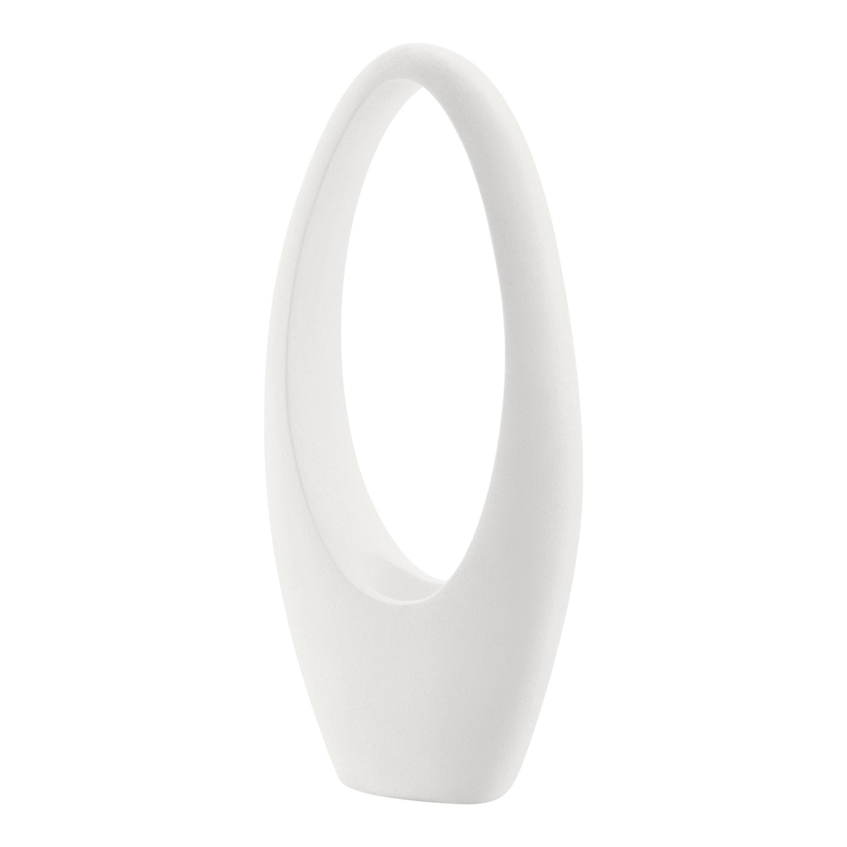 Mandolin Large Floor Vase Sculpture // Frosted White  | Finesse