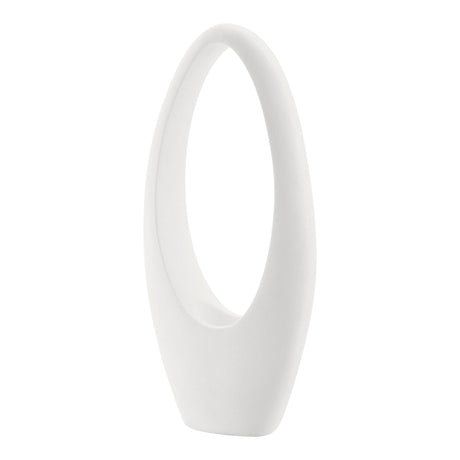 Mandolin Large Floor Vase Sculpture // Frosted White  | Finesse - sold by Home Elegance USA