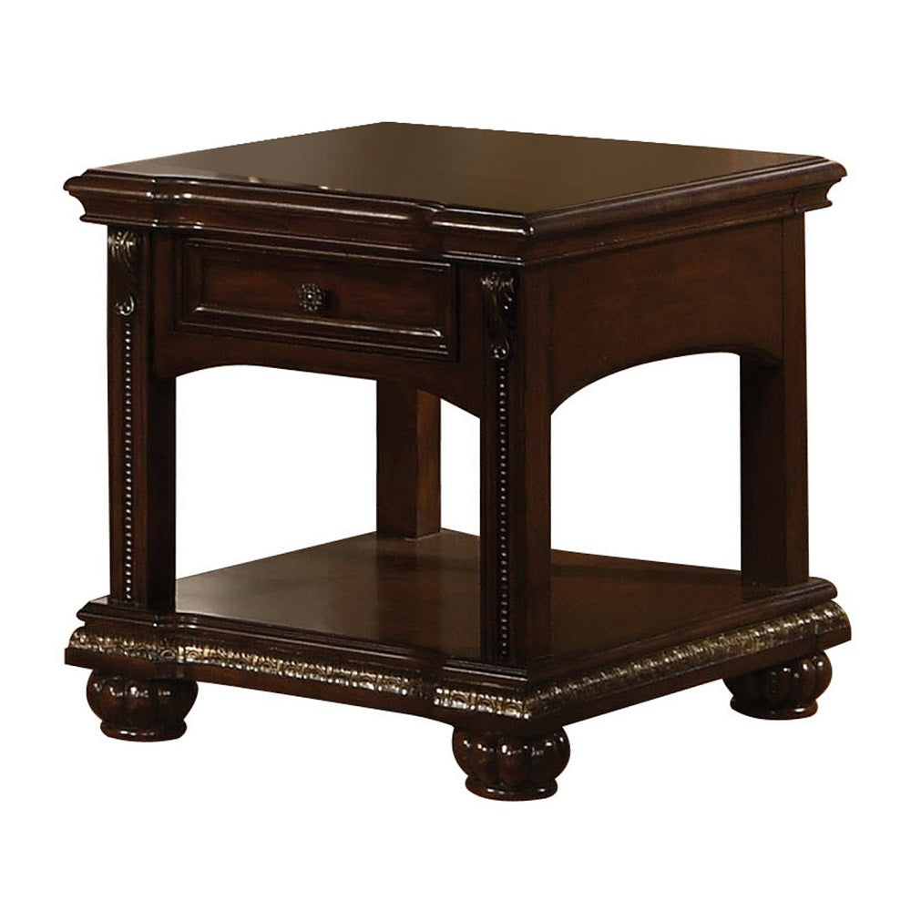Acme - Anondale End Table 10323 Cherry Finish