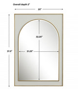 Crisanta Gloss White Arch Mirror by Uttermost - View 7