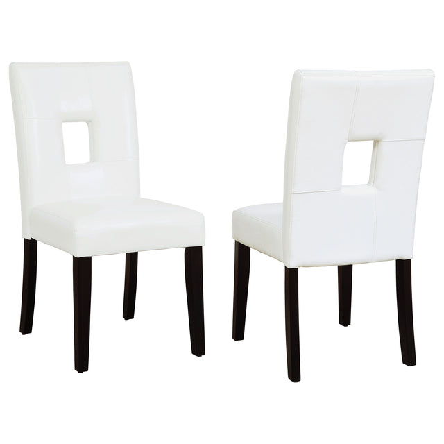 Side Chair - Shannon Open Back Upholstered Dining Chairs White (Set of 2)