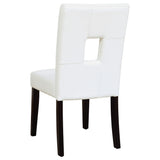 Side Chair - Shannon Open Back Upholstered Dining Chairs White (Set of 2)