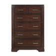 Modern Cherry Finish Storage Chest with 6-Drawers Smooth Glides Transitional Bedroom Furniture 1pc Vertical Dresser