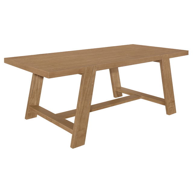 Dining Table - Sharon Rectangular Trestle Base Dining Table Blue and Brown