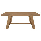 Dining Table - Sharon Rectangular Trestle Base Dining Table Blue and Brown