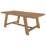 Dining Table - Sharon Rectangular Trestle Base Dining Table Blue and Brown