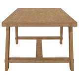 Dining Table - Sharon Rectangular Trestle Base Dining Table Blue and Brown