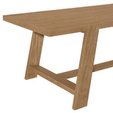 Dining Table - Sharon Rectangular Trestle Base Dining Table Blue and Brown