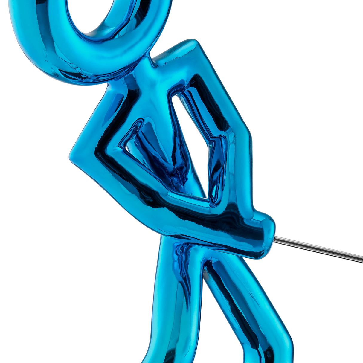 Golf Man Sculpture // Metallic Blue  | Finesse - Home Elegance USA