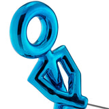 Golf Man Sculpture // Metallic Blue  | Finesse - Home Elegance USA