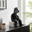 Cool Dude with Hoodie Sculpture // Black & Chrome  | Finesse - sold by Home Elegance USA