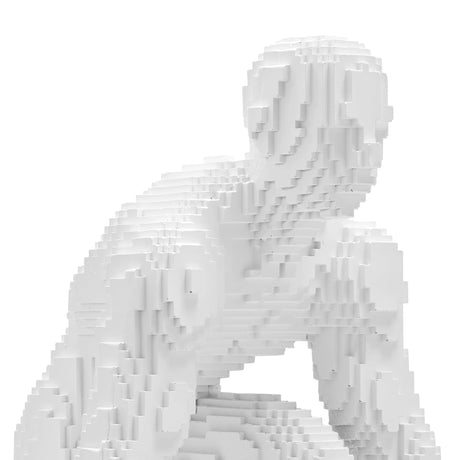 Pixel Running Man  // Matte White  | Finesse - sold by Home Elegance USA