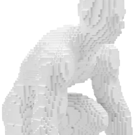 Pixel Running Man  // Matte White  | Finesse - sold by Home Elegance USA
