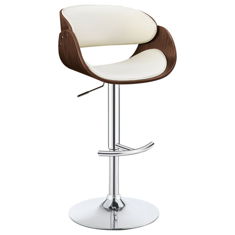 Dana Adjustable Bar Stool Ecru and Chrome | Coaster - 104966 - Home Elegance USA - 1