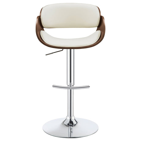 Dana Adjustable Bar Stool Ecru and Chrome | Coaster - 104966 - Home Elegance USA - 4