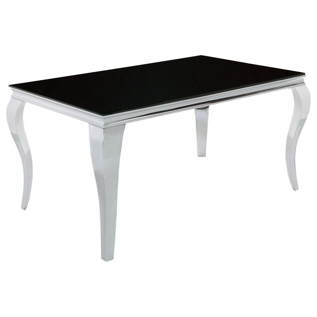 Carone 5-piece 61" Rectangular Black Glass Dining Set Grey - Home Elegance USA