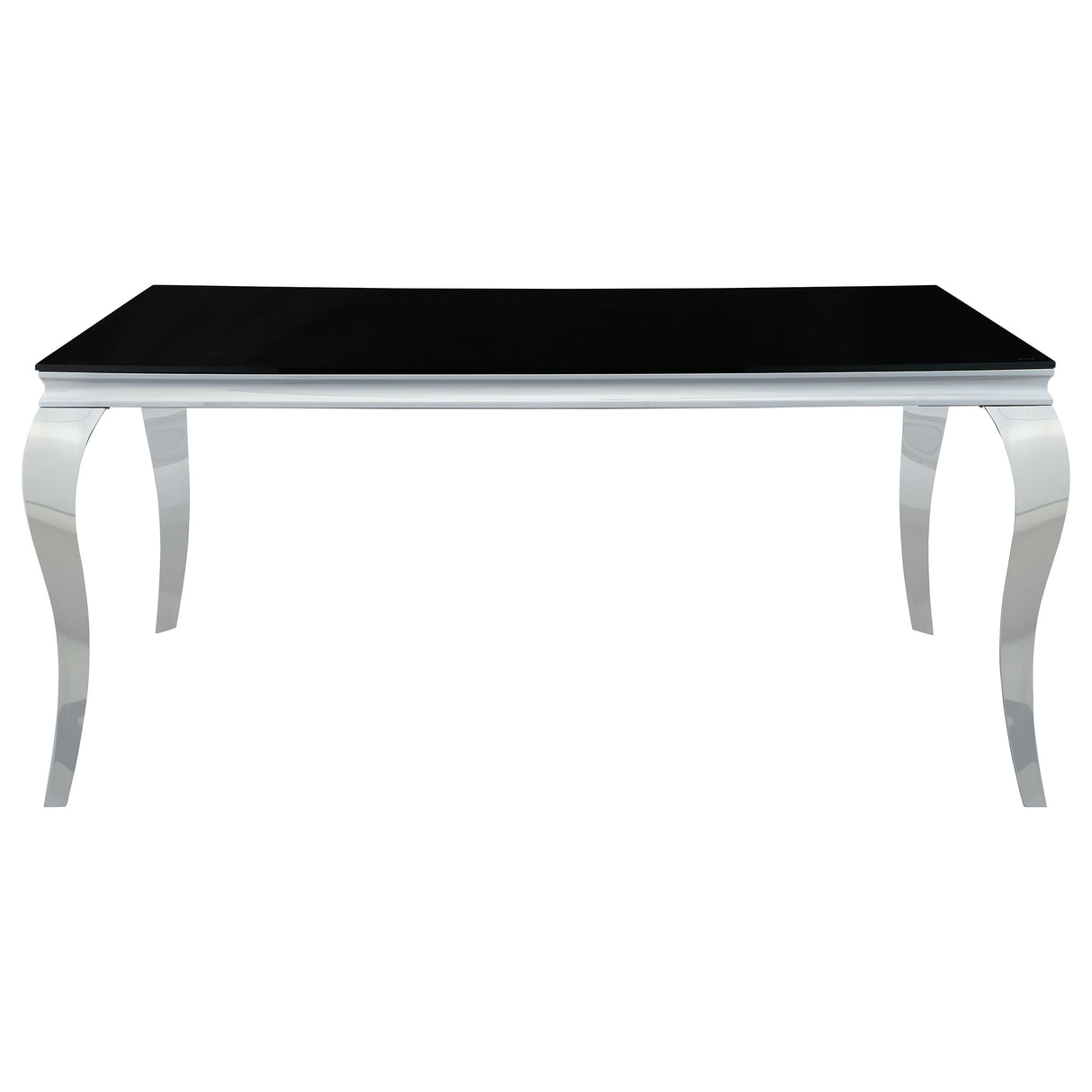 Carone 5-piece 61" Rectangular Black Glass Dining Set Grey - Home Elegance USA
