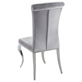 Carone 5-piece 61" Rectangular Black Glass Dining Set Grey - Home Elegance USA