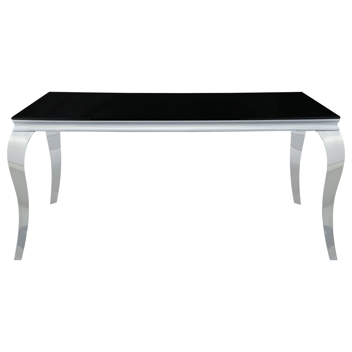 Carone Rectangular Dining Table Chrome and Black | Coaster - 105071 - Home Elegance USA - 2