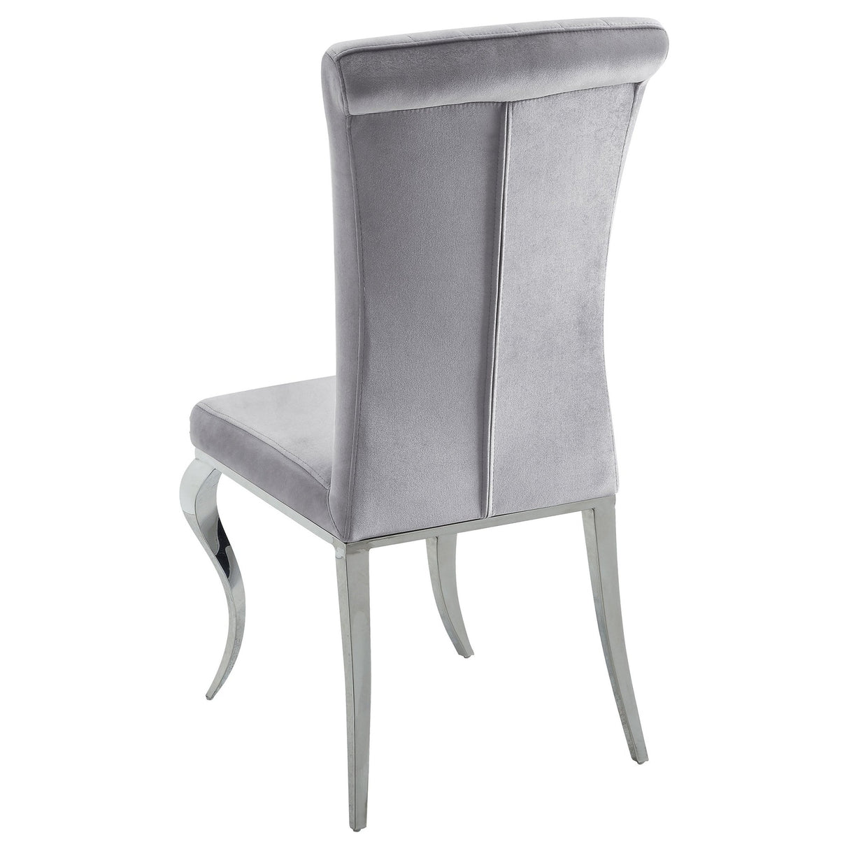 Betty Upholstered Side Chairs Grey and Chrome (Set of 4) | Coaster | Home Elegance USA