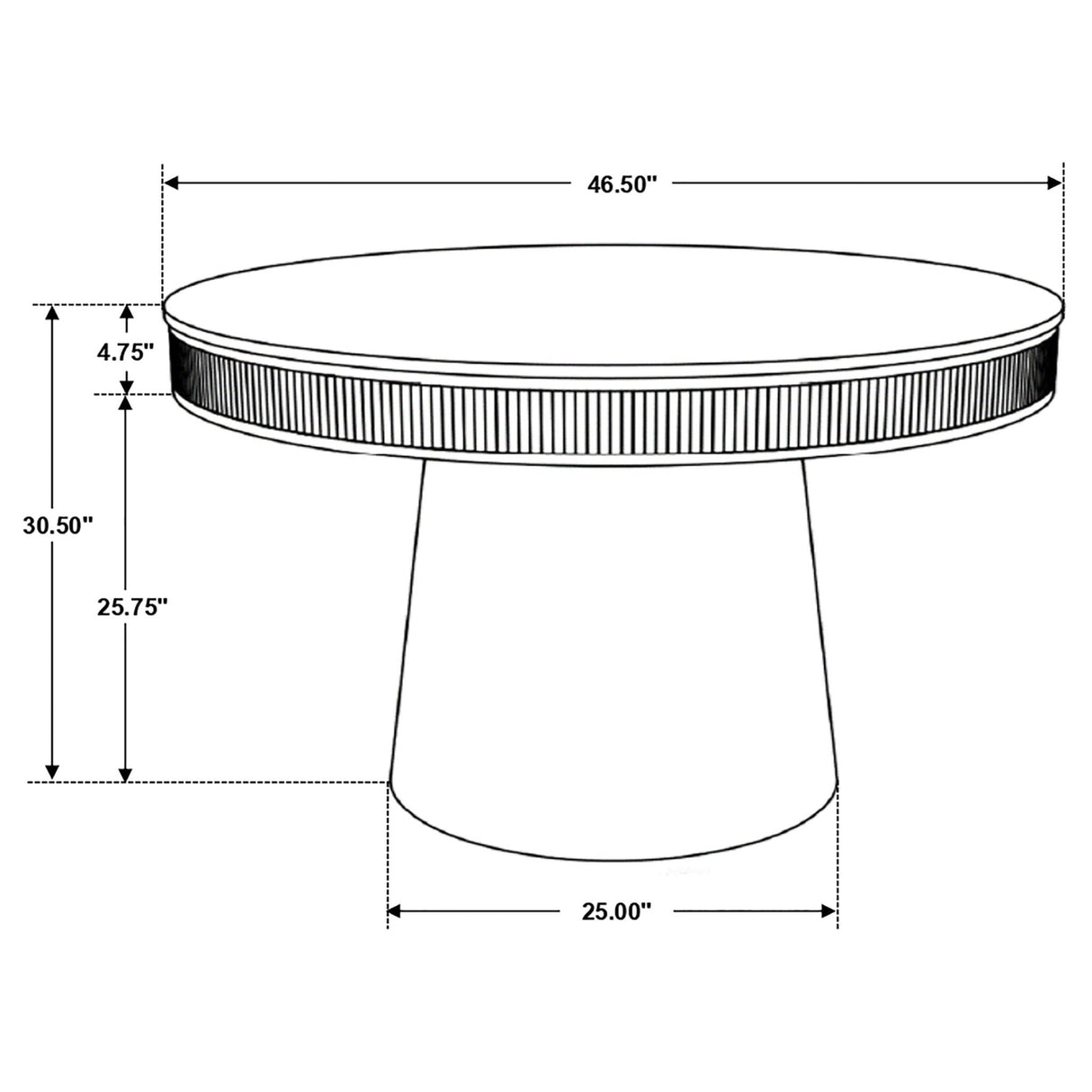 Dining Table - Ortega Round Marble Top Solid Base Dining Table White and Natural