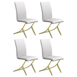 Carmelia Upholstered Side Chairs White (Set of 4) | Coaster | Home Elegance USA