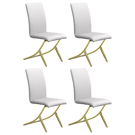 Carmelia Upholstered Side Chairs White (Set of 4) | Coaster | Home Elegance USA