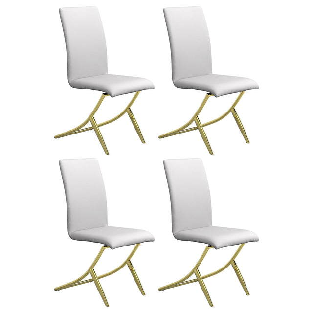 Carmelia Upholstered Side Chairs White (Set of 4) | Coaster | Home Elegance USA