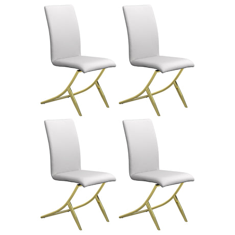 Side Chair - Carmelia Upholstered Side Chairs White (Set of 4)