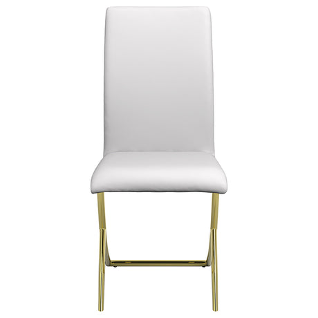 Side Chair - Carmelia Upholstered Side Chairs White (Set of 4)