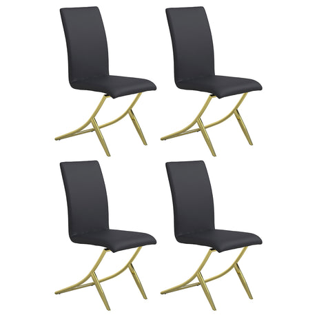 Side Chair - Carmelia Upholstered Side Chairs Black (Set of 4)