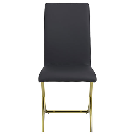 Side Chair - Carmelia Upholstered Side Chairs Black (Set of 4)