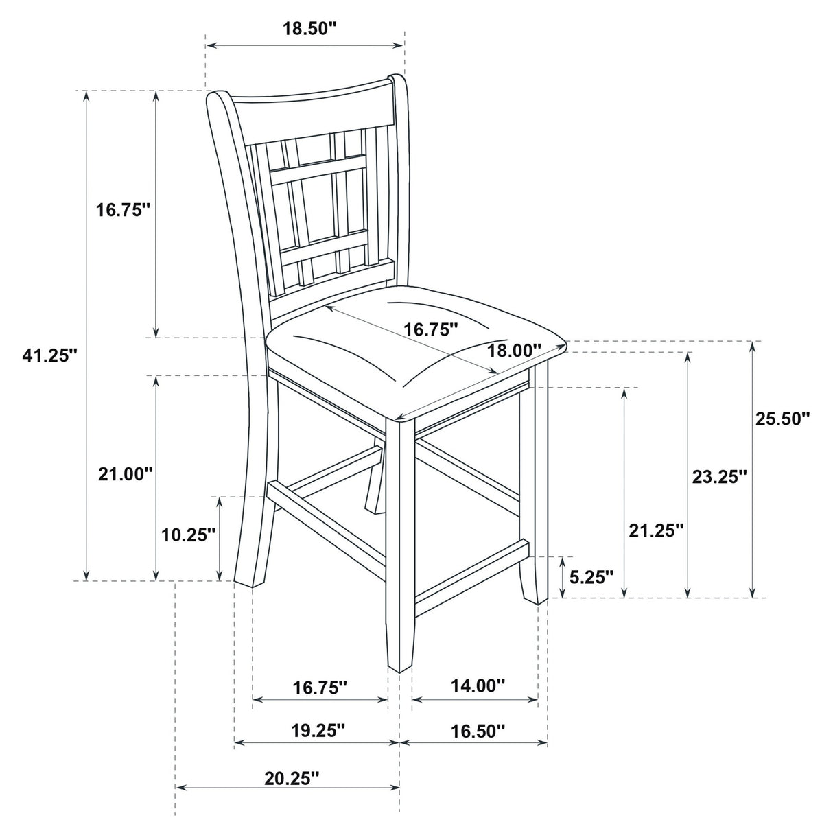 Lavon 5 - piece Counter Height Dining Room Set Light Chestnut and Espresso | Coaster | Home Elegance USA