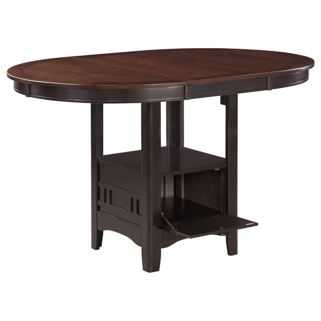 Counter Height Dining Table - Lavon Oval Counter Height Table Light Chestnut and Espresso