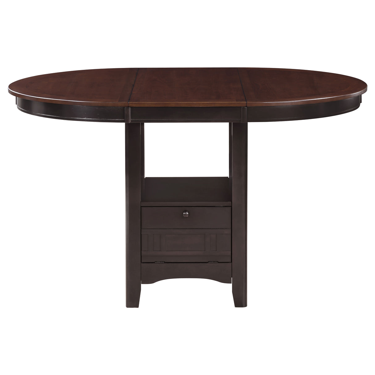 Counter Height Dining Table - Lavon Oval Counter Height Table Light Chestnut and Espresso