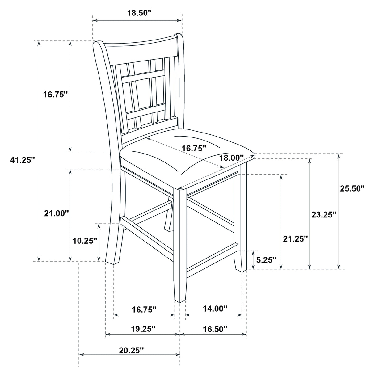 Counter Stool - Lavon Lattice Back Counter Stools Tan and Espresso (Set of 2)