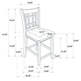 Counter Stool - Lavon Lattice Back Counter Stools Tan and Espresso (Set of 2)