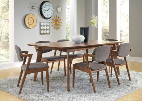 Malone 7 - piece Rectangular Dining Set Dark Walnut and Brown | Coaster | Home Elegance USA