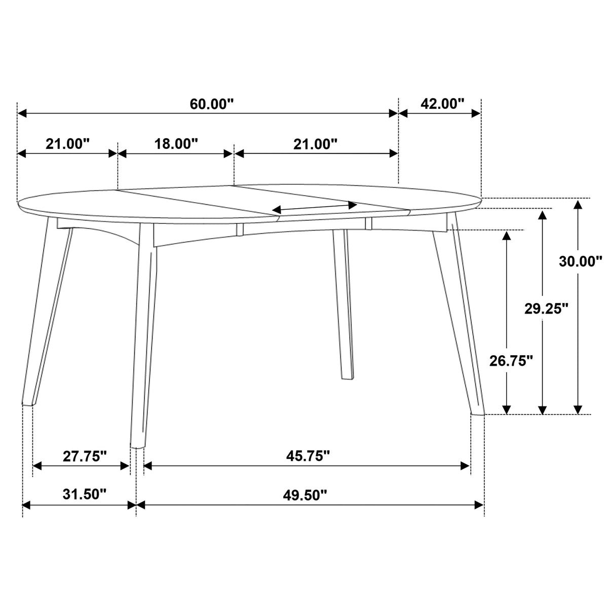 Dining Table - Jedda Oval Dining Table Dark Walnut