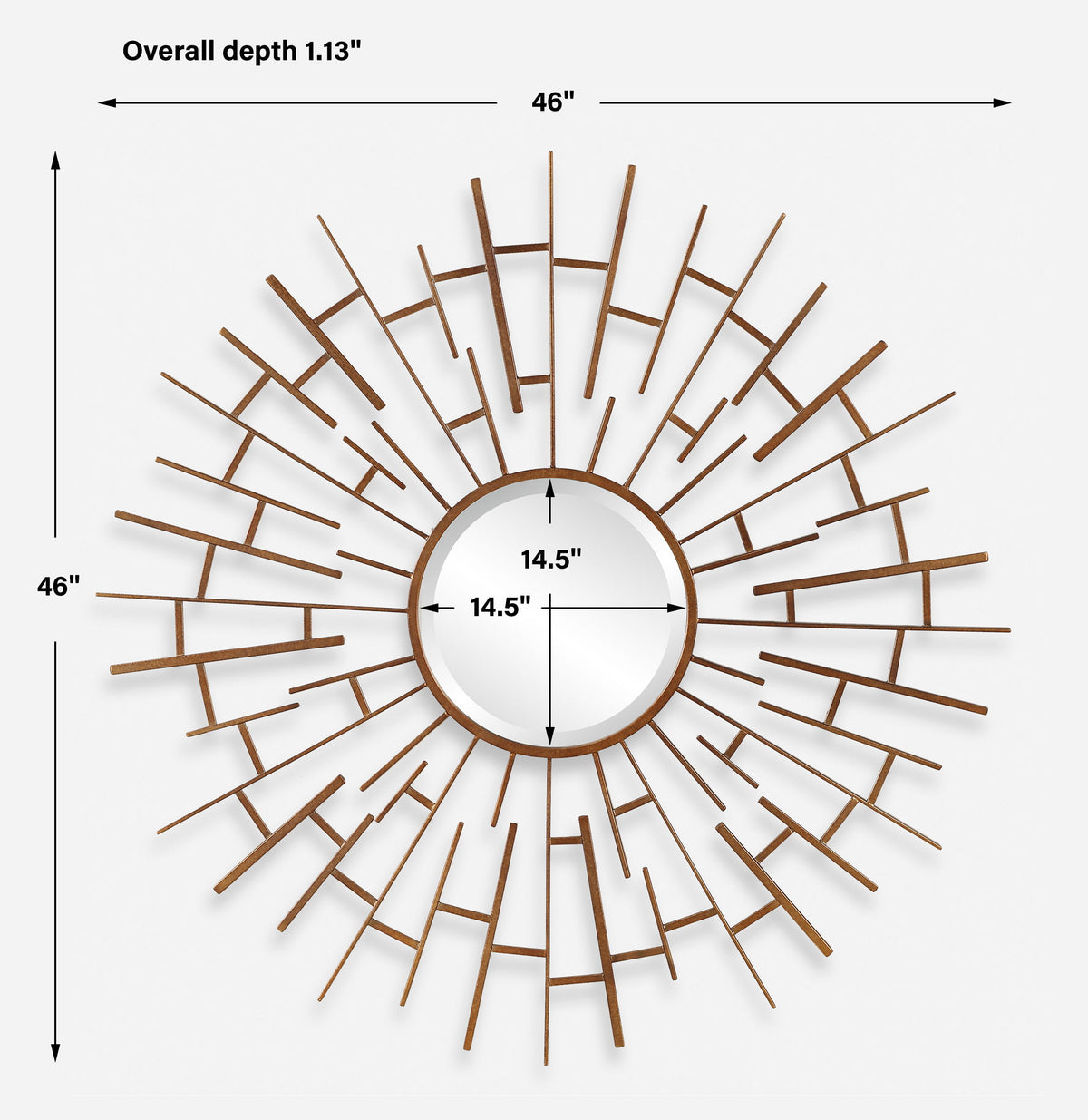 Tangled Round Mirror - Bronze by Uttermost - View 7