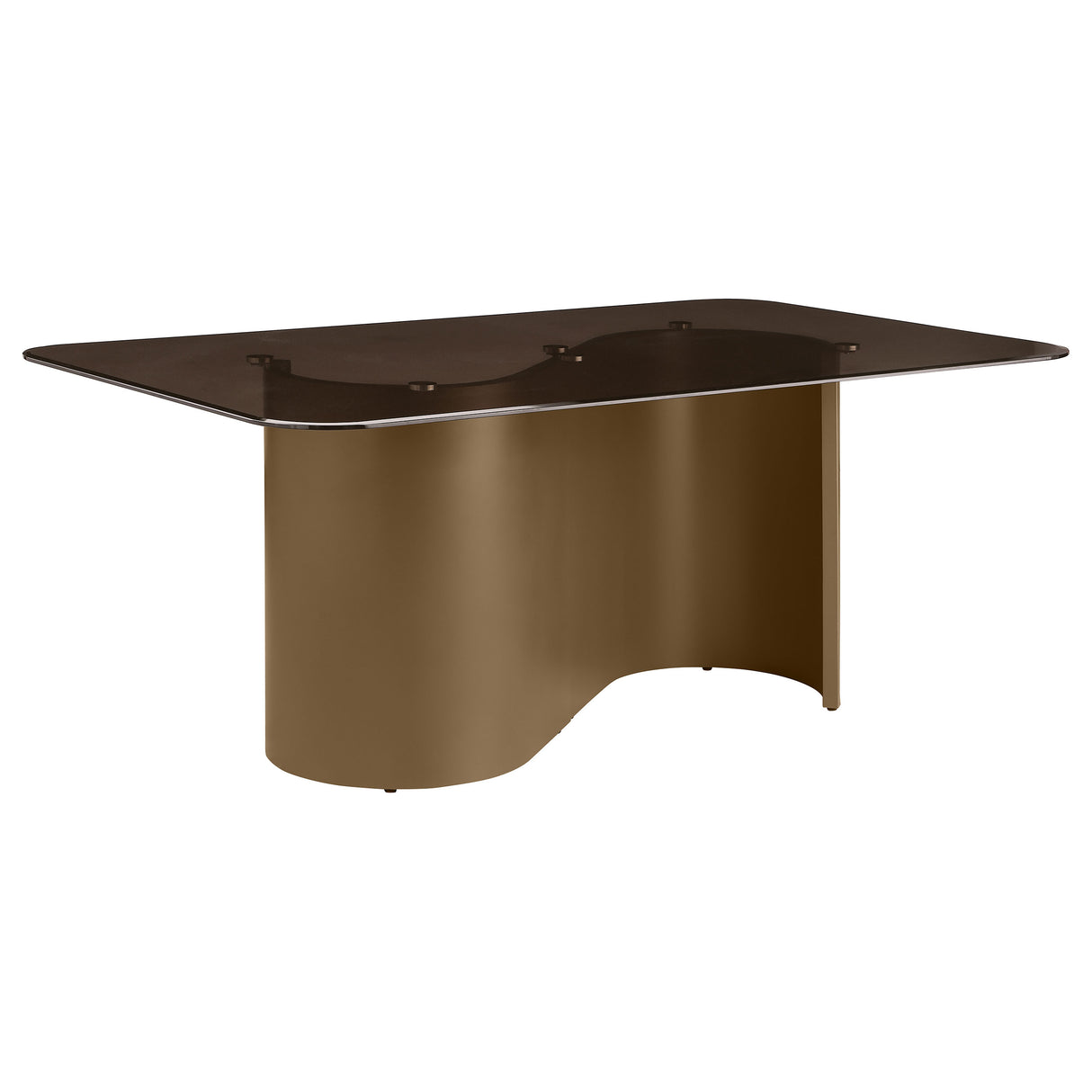 Edson 5-piece Rectangular Glass Top Dining Table Set Bronze - Home Elegance USA