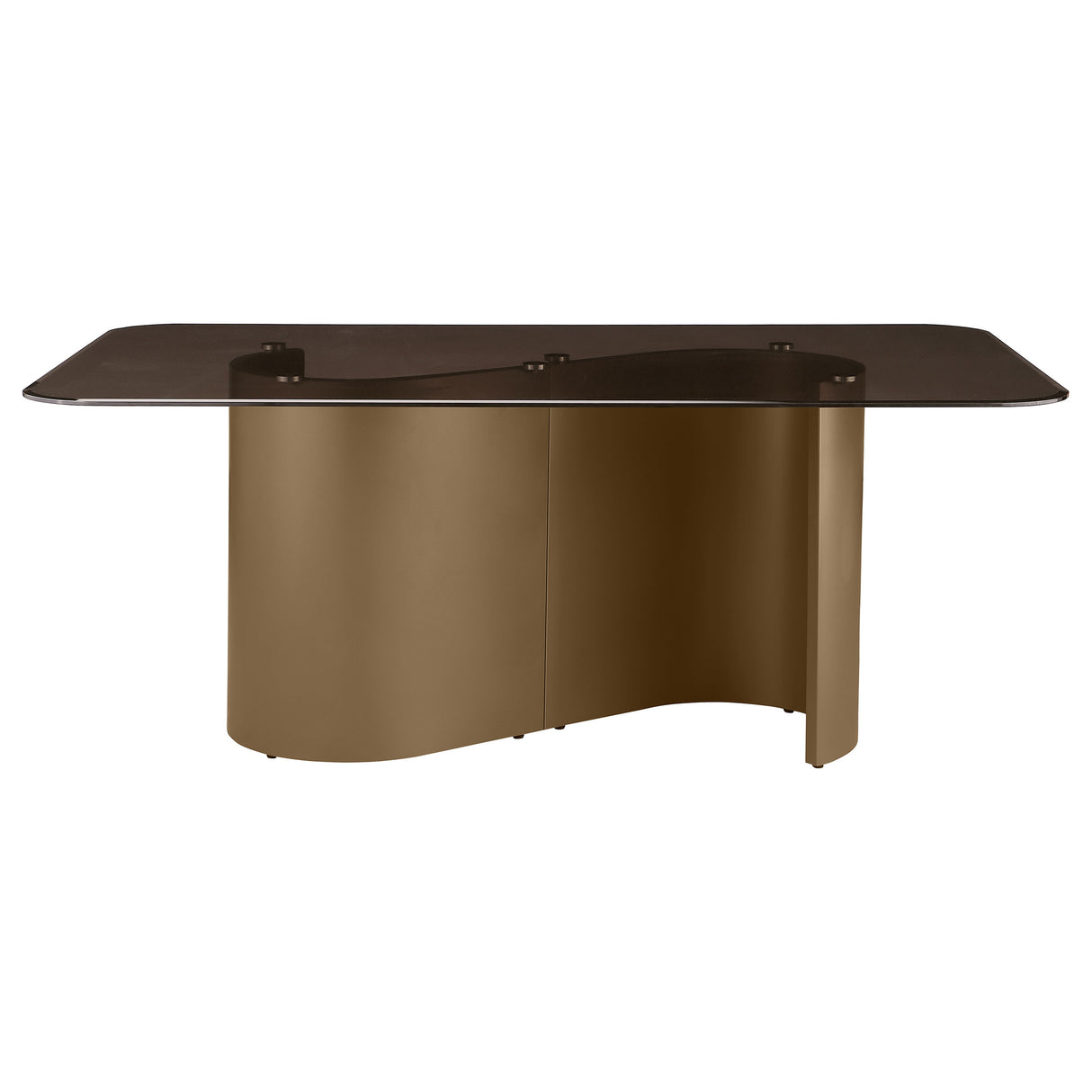 Edson 5-piece Rectangular Glass Top Dining Table Set Bronze - Home Elegance USA