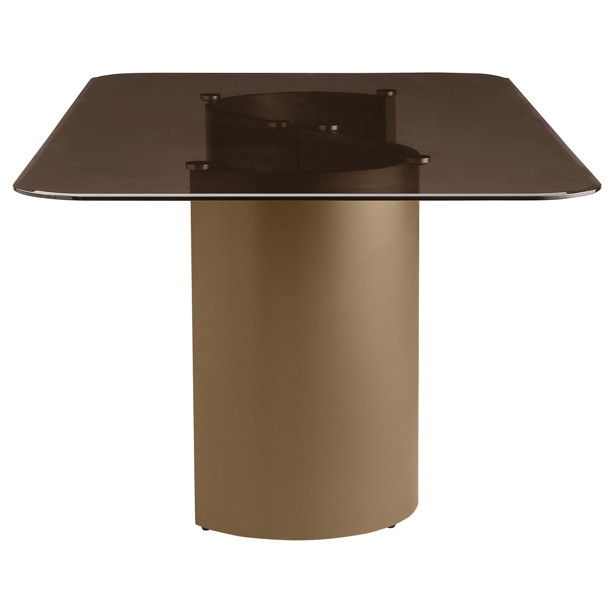 Edson 5-piece Rectangular Glass Top Dining Table Set Bronze - Home Elegance USA