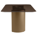 Edson 5-piece Rectangular Glass Top Dining Table Set Bronze - Home Elegance USA