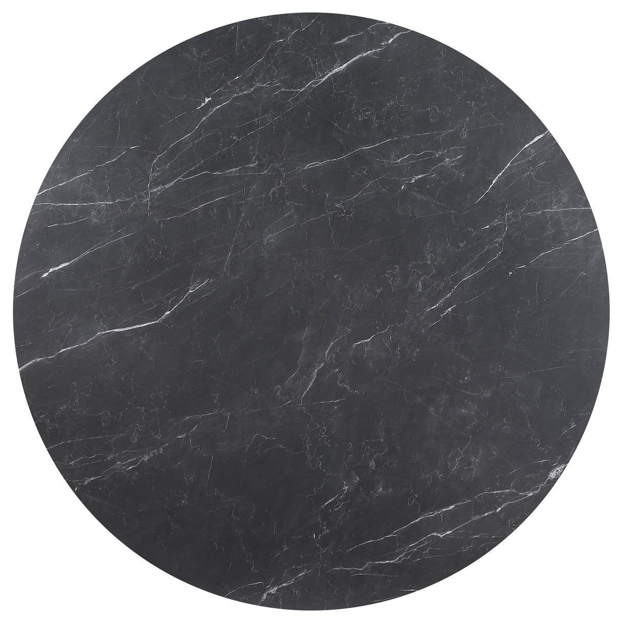 Camden 5-piece Round Faux Marble Top Dining Table Set Black - Home Elegance USA