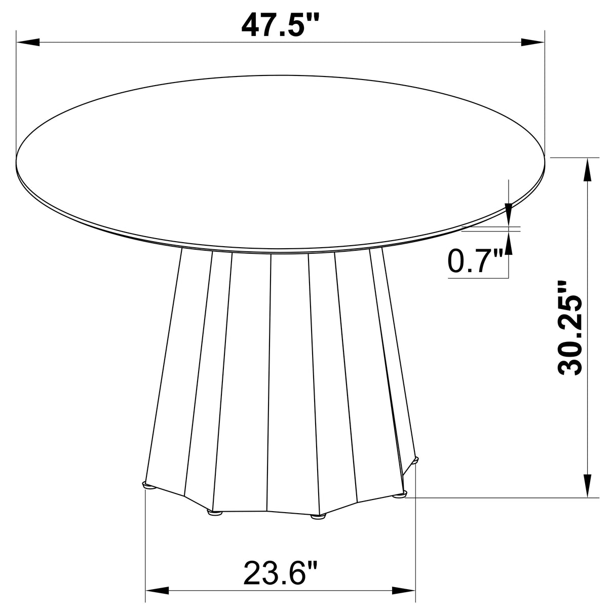 Camden 5-piece Round Faux Marble Top Dining Table Set Black - Home Elegance USA